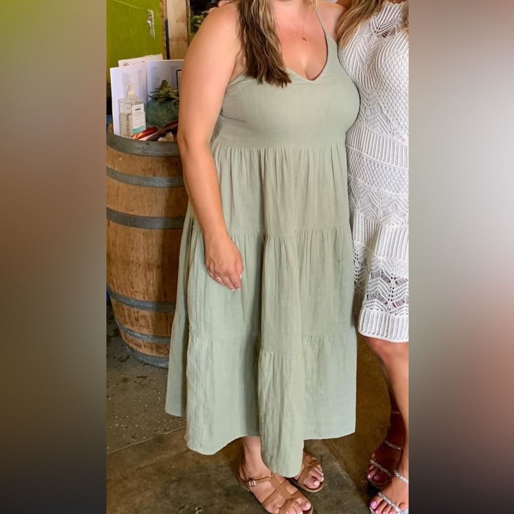 Able Sage Green Maxi Dress size XXL - Picture 6 of 6